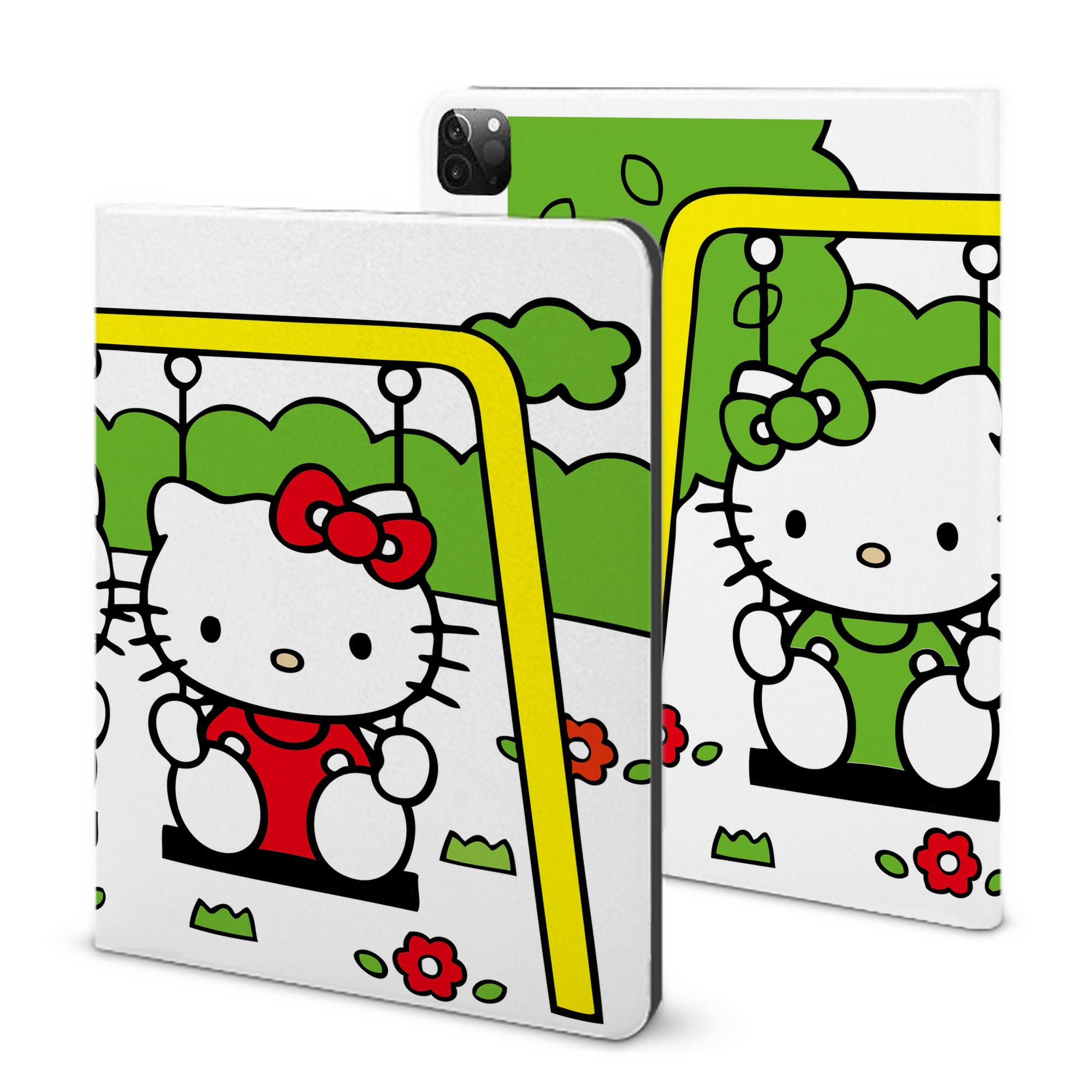 （画像用） Hello Kitty ハローキティ IPadケース ペンホルダー付き ブックスタイルデザイン
